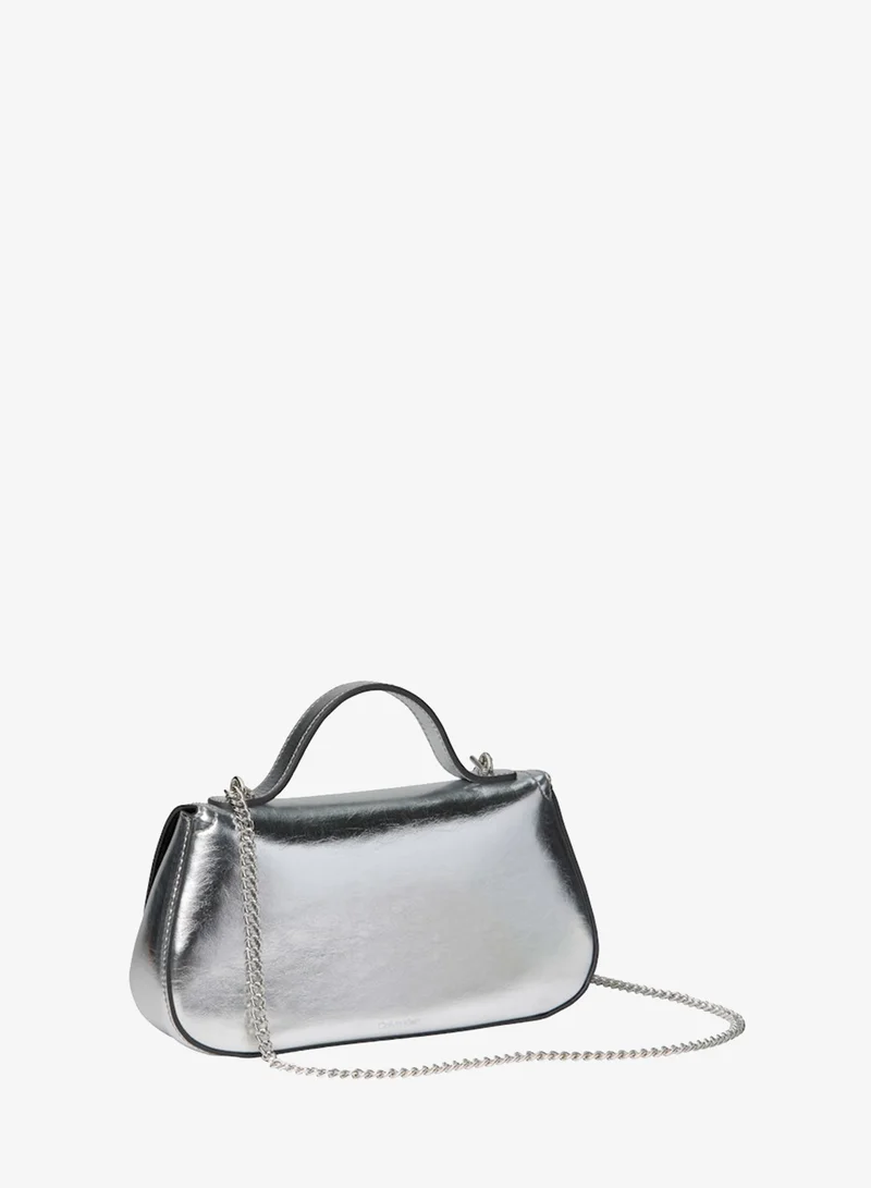 CALVIN KLEIN Metallic Top Handle Chain Bag
